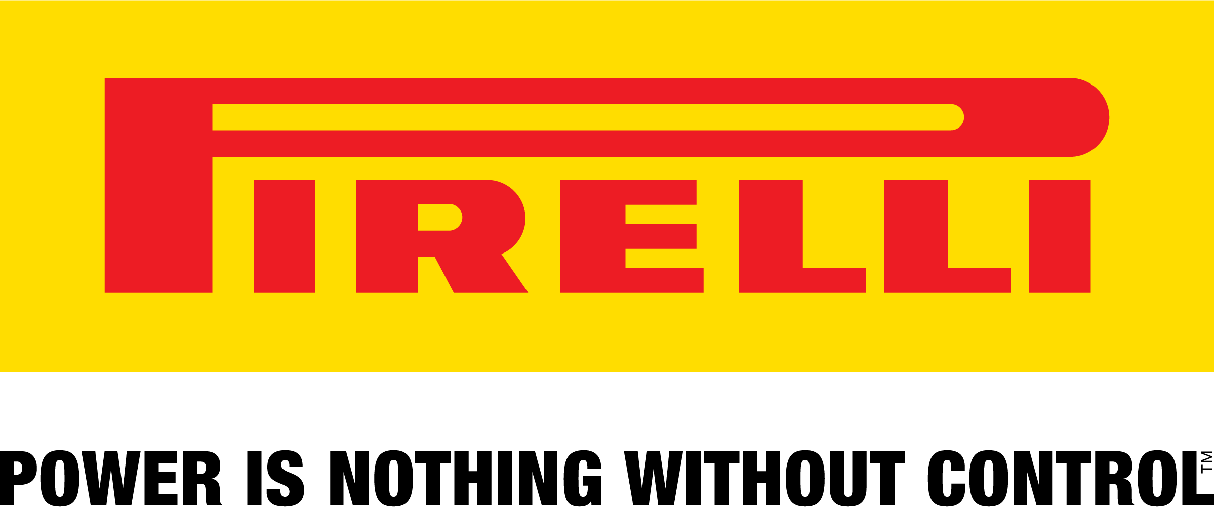 Pirelli logo with payoff